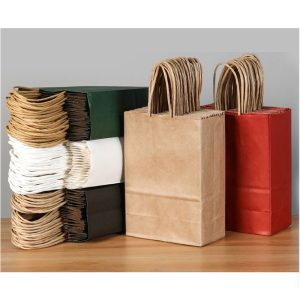 Colorful Kraft Paper Shopping Bags