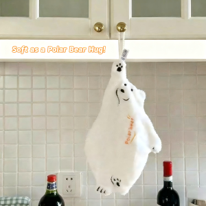 Polar Bear Hand Towel Hanging Washcloth