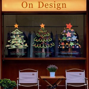 New Cultural Fusion Santa Claus Tree Electrostatic Sticker