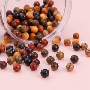 Simple Handmade DIY Beads of Wooden Thuja and Padauk