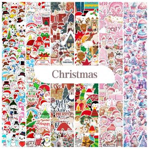 50-Piece Christmas Doodle Stickers