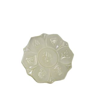 Natural Hetian Jade Lotus Pendant