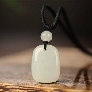 Natural Hetian Jade Plain Peace Pendant