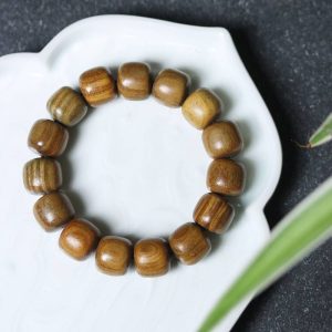 Green Sandalwood old-style Buddhist bead bracelet